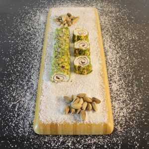 Çikolatalı fıstıklı paşa sarma lokum